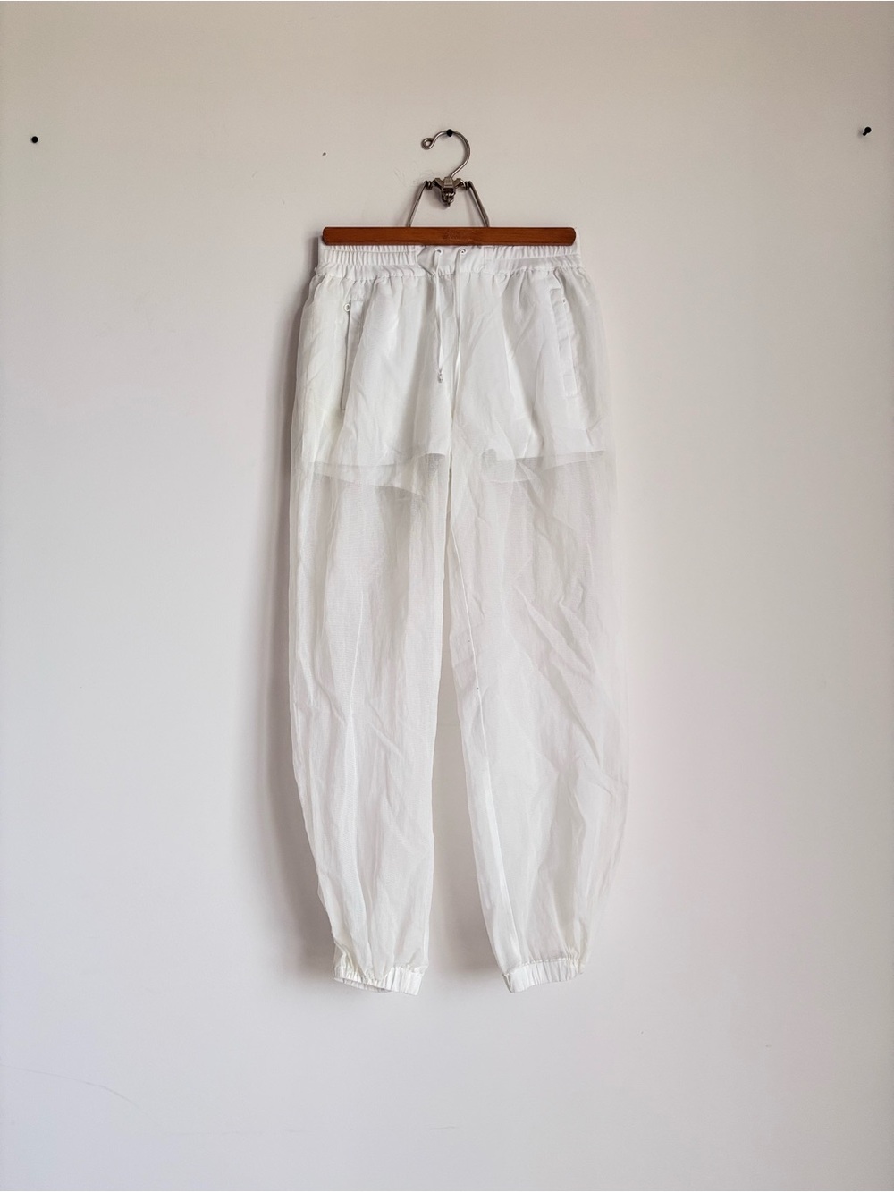 blanc noir White Drawstring Jogger Pants